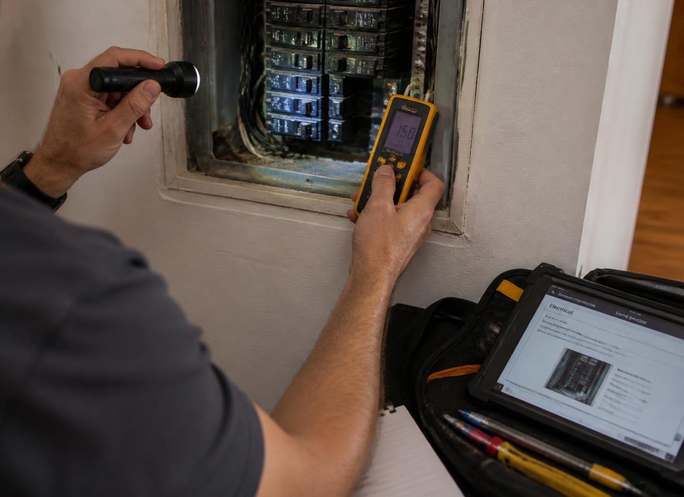 Electrical panel documented during a Lexington SC home inspection